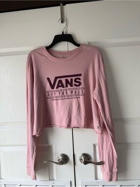 Vans Pink/purple crop long sleeve top size X-Large Skater Skateboard